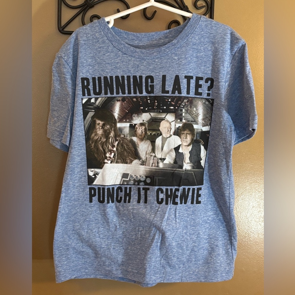 Disney Star Wars Punch it Chewie Kid Tee size Small 6/6X NWOT